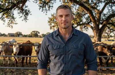 Daniel a 45-year-old Catholic cattle rancher from Texas Hill Country